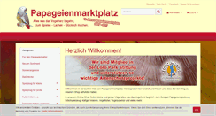 Desktop Screenshot of papageienmarktplatz.de